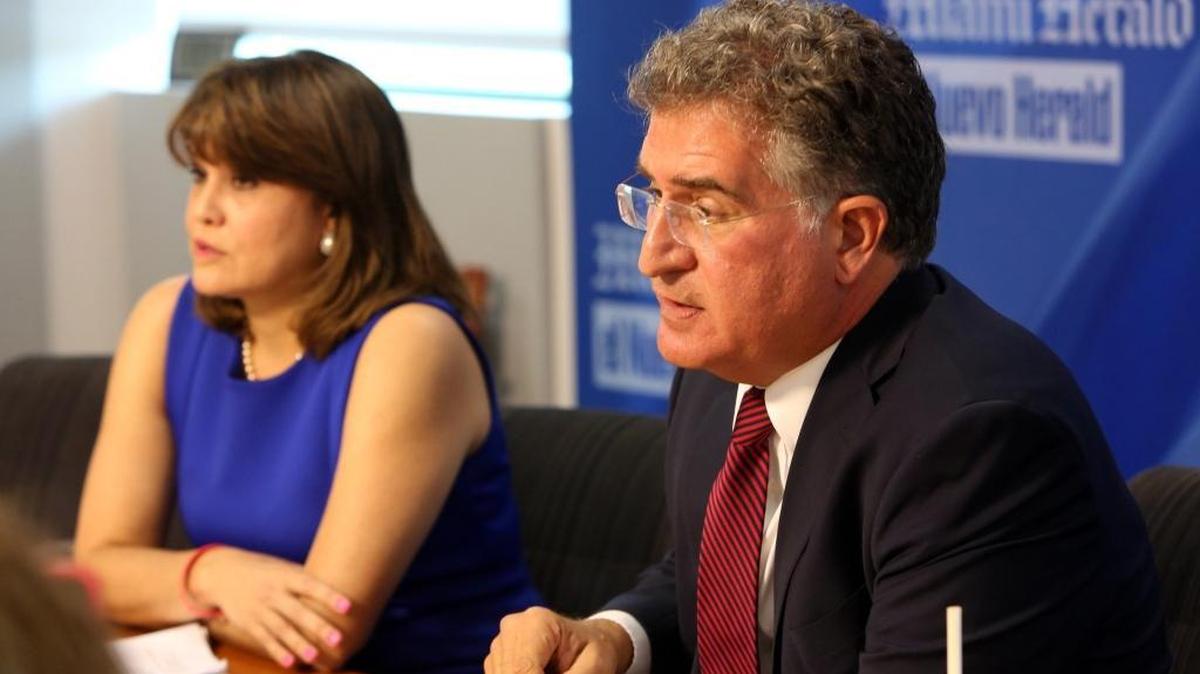 Annette Taddeo and Joe Garcia, Democratic rivals for Florida’s 26th congressional district, meet with the Miami Herald editorial board Aug. 9.