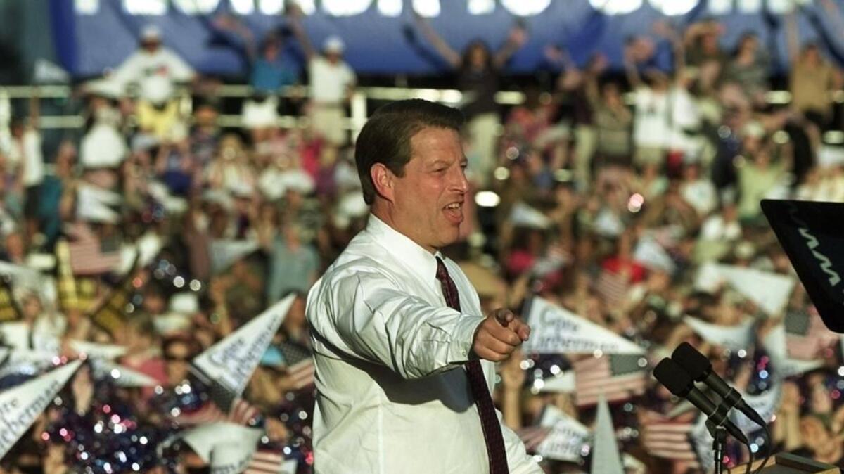Then-Democratic presidential nominee Vice President Al Gore campaigns in Tampa in 2000.