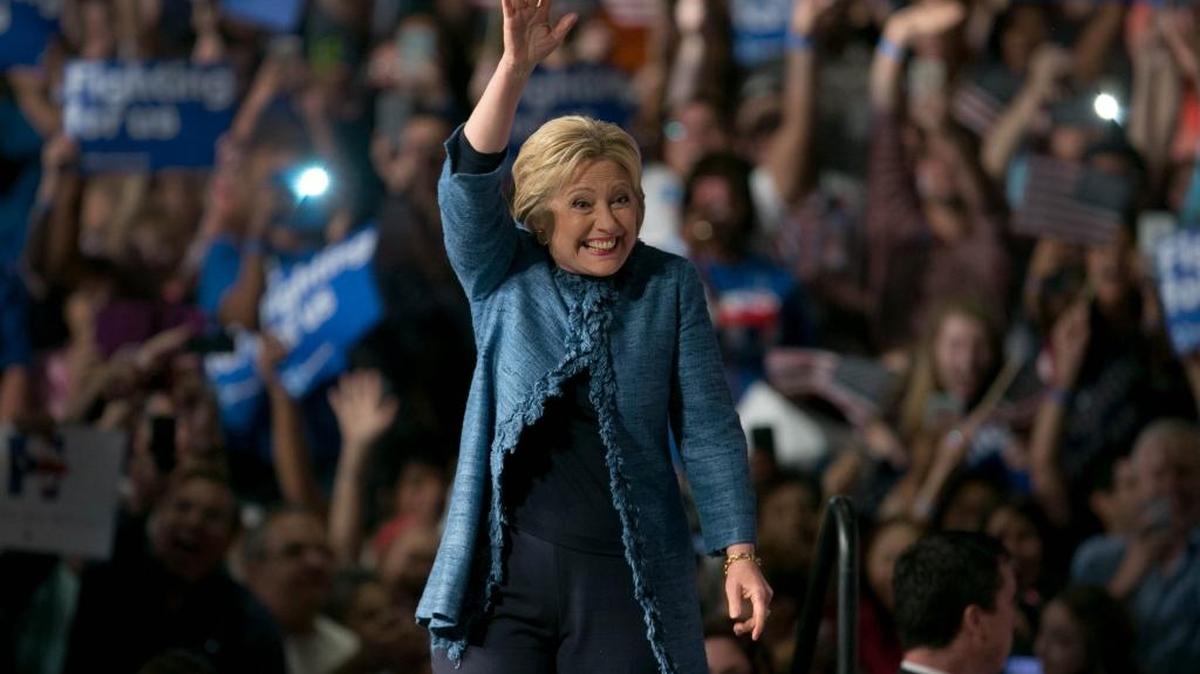 Hillary Clinton speaks at Palm Beach County Convention Center in West Palm Beach after winning the March 15 Florida primary.