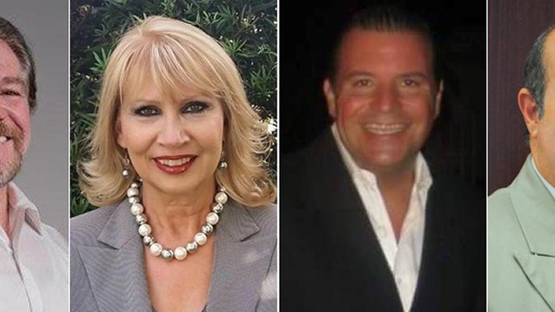 Modesto Abety, Maria Teresa ‘Mari Tere’ Rojas, Gus Machado and Pedro Mora are running for the District 6 Miami-Dade school board seat.