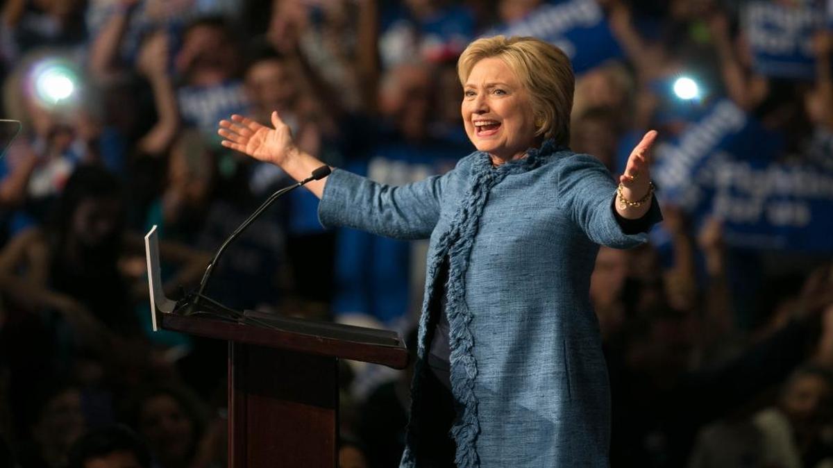 Hillary Clinton speaks at Palm Beach County Convention Center in West Palm Beach , Florida on March 15, 2016.