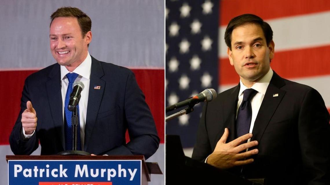 Democratic U.S. Rep. Patrick Murphy, left, and Republican U.S. Sen. Marco Rubio.