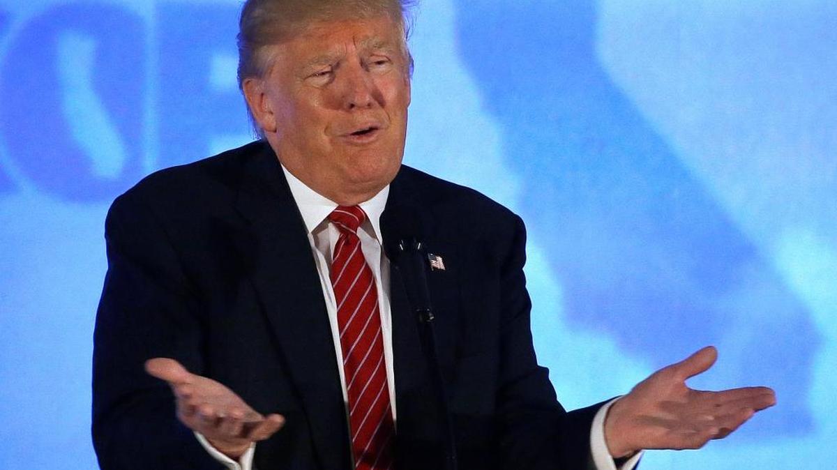 Republican presidential candidate Donald Trump