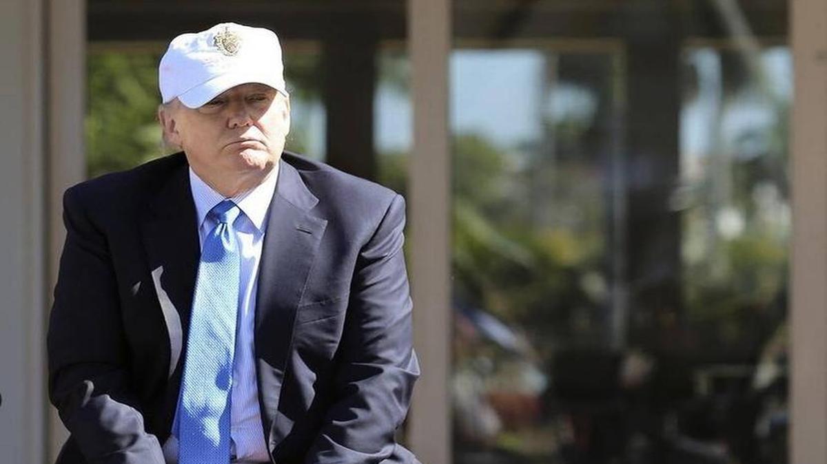 
Donald Trump, pictured here in the Miami suburb of Doral, a city where the U.S. Census found 91 percent of people speak a language other than English — mainly Spanish — at home.
