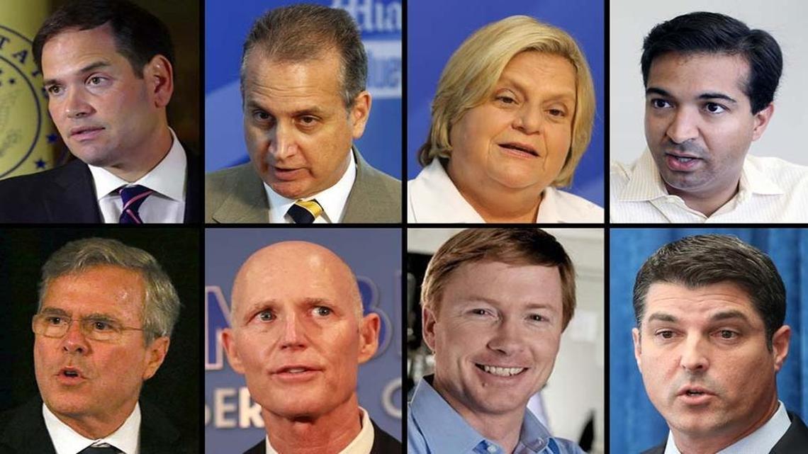 In the aftermath of the Donald Trump video, here’s the reaction from prominent Florida Republicans. From top left to right: Sen. Marco Rubio, Miami Rep. Mario Diaz-Balart, Miami Rep. Ileana Ros Lehtinen, Miami Rep. Carlos Curbelo. From bottom left to right: Former presidential candidate Jeb Bush, Gov. Rick Scott, Florida Agriculture Commissioner Adam Putnam, Florida House Speaker Steve Crisafull.