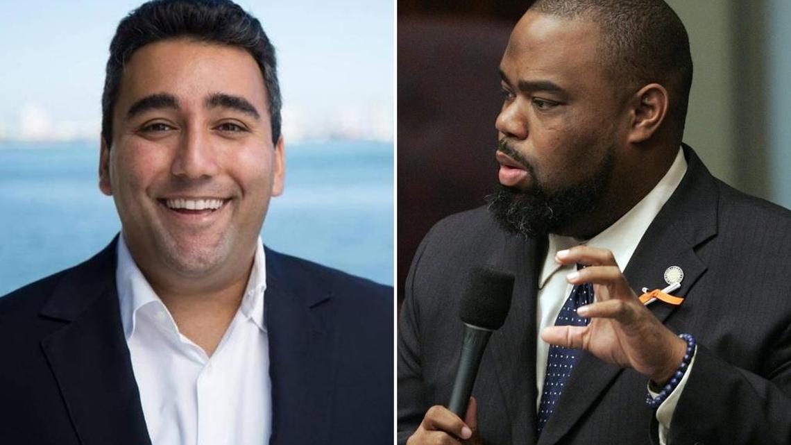 Andrew Korge, left, and state Sen Dwight Bullard, right, are competing to represent a Southwest Miami-Dade County district.