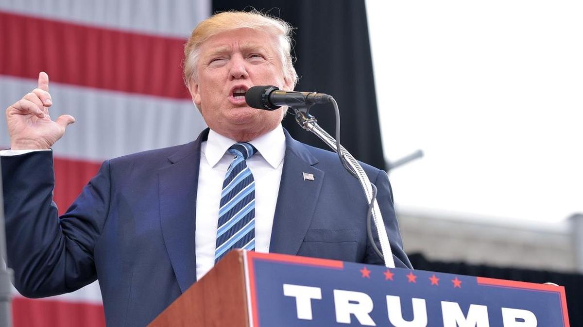 Republican presidential candidate Donald Trump speaks during a campaign rally Friday in Greensboro, N.C.