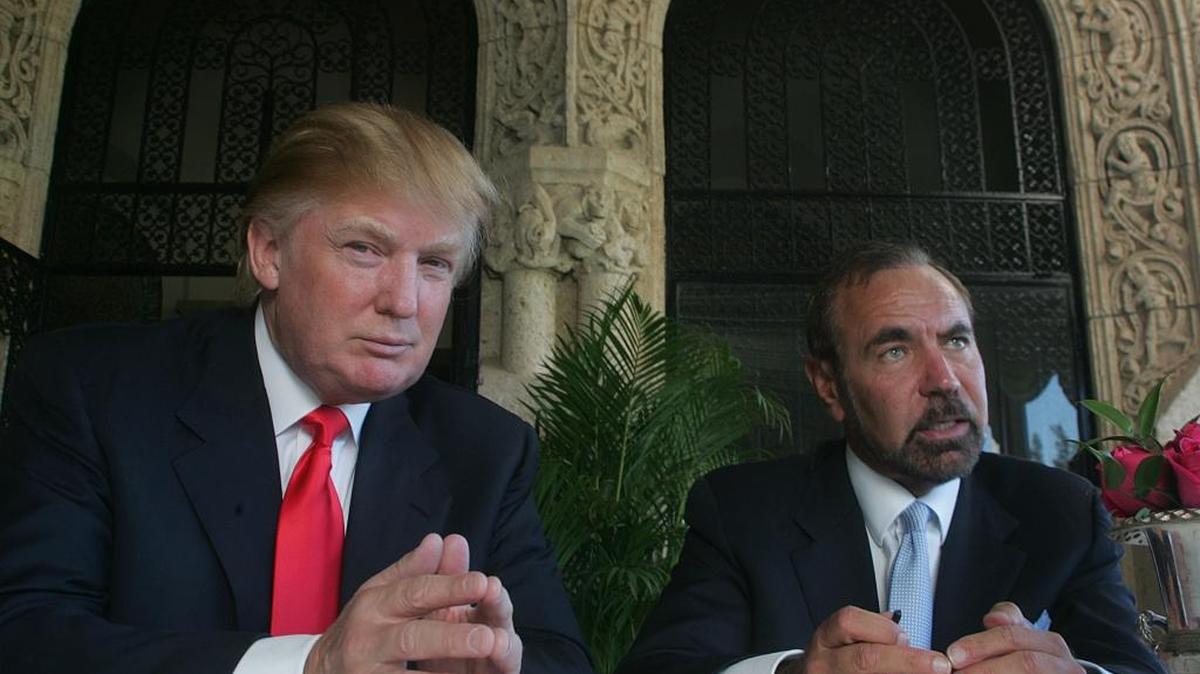 Donald Trump and Jorge Perez of the Related Group speaking to the media in 2006 at Mar-A-Lago in Palm Beach.