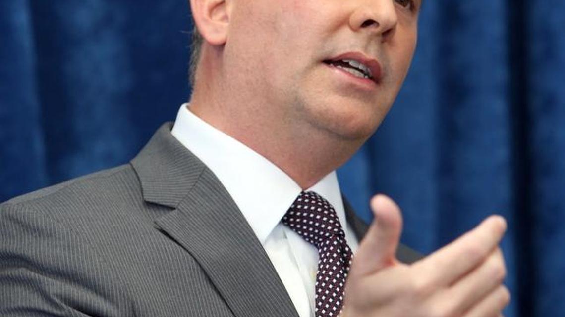 Congressman David Jolly, speaks at the 2015 AP Florida Legislative Planning Session for the year 2016, in Tallahassee, Wednesday, October 14, 2015.