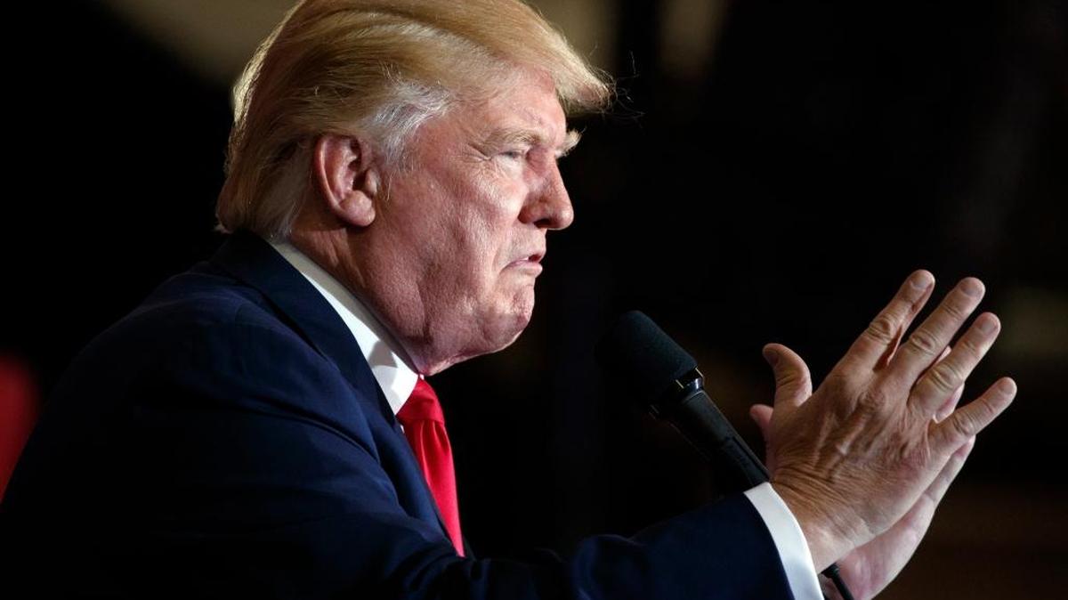 Republican presidential candidate Donald Trump speaks during a campaign rally at the Florida State Fairgrounds, Saturday, Nov. 5, 2016, in Tampa.