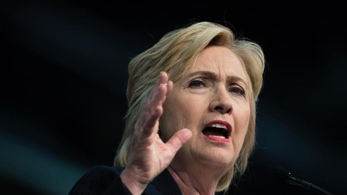 Democratic presidential candidate Hillary Clinton speaks at the African Methodist Episcopal church national convention in Philadelphia on Friday.