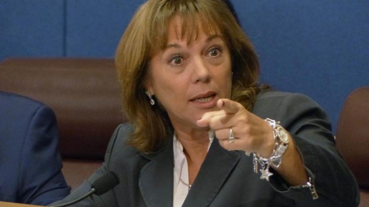 Then Miami-Dade Commissioner Lynda Bell speaks at a meeting in 2014.
