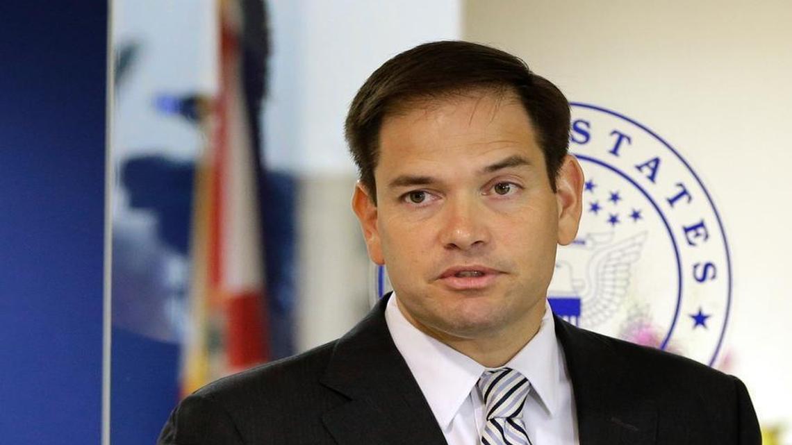 Sen. Marco Rubio speaks during a news conference, June 3, 2016, in Doral about federal funding to combat the Zika virus.