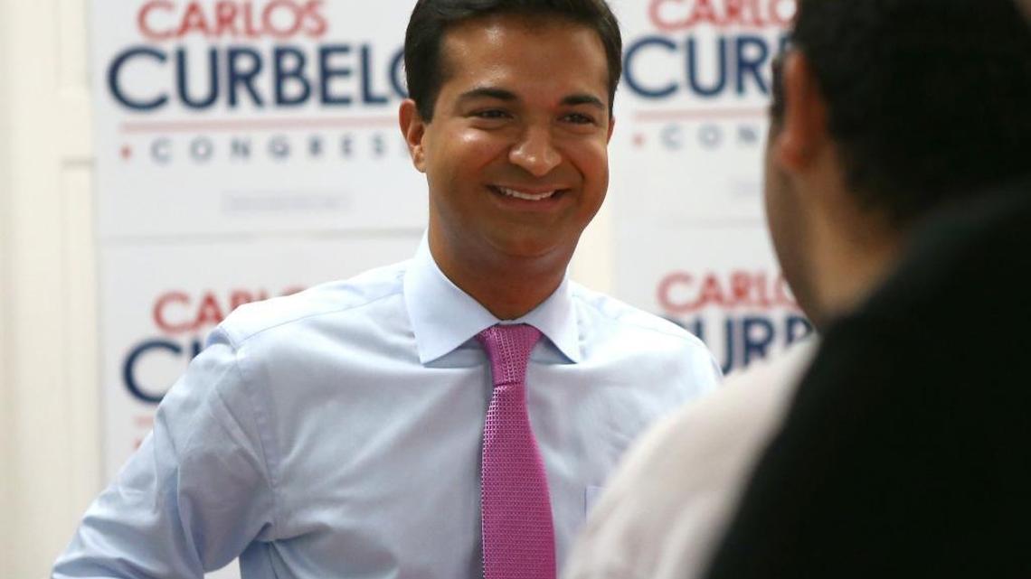 U.S. Representative Carlos Curbelo, R-Miami, at his campaign headquarters in October 2016. Curbelo is a Republican who says his party isn’t doing enough to combat the effects of climate change, but it remains to be seen how he’ll be able to convince conservative members of his party to work on the issue.
