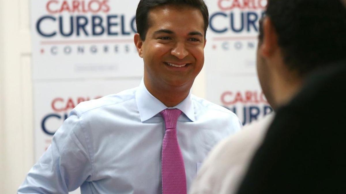 U.S. Representative Carlos Curbelo, R-Miami, at his campaign headquarters in October 2016. Curbelo is a Republican who says his party isn’t doing enough to combat the effects of climate change, but it remains to be seen how he’ll be able to convince conservative members of his party to work on the issue.