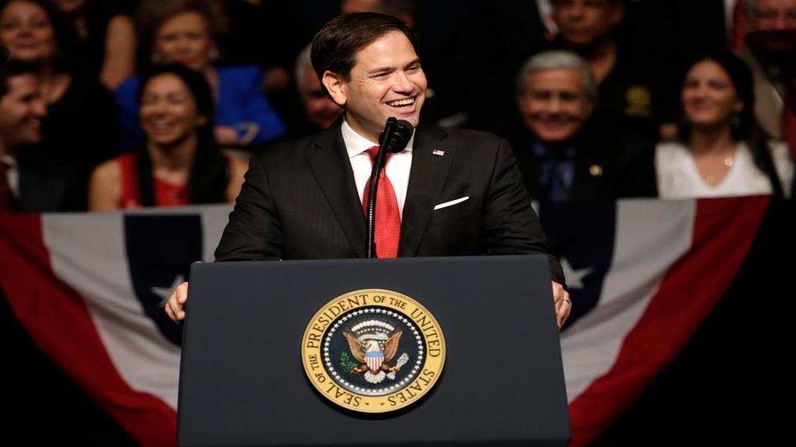 Sen. Marco Rubio speaks at an event where President Donald Trump announced a revised Cuba policy aimed at stopping the flow of U.S. cash to the country's military and security services while maintaining diplomatic relations, Friday, June 16, 2017, in Miami.