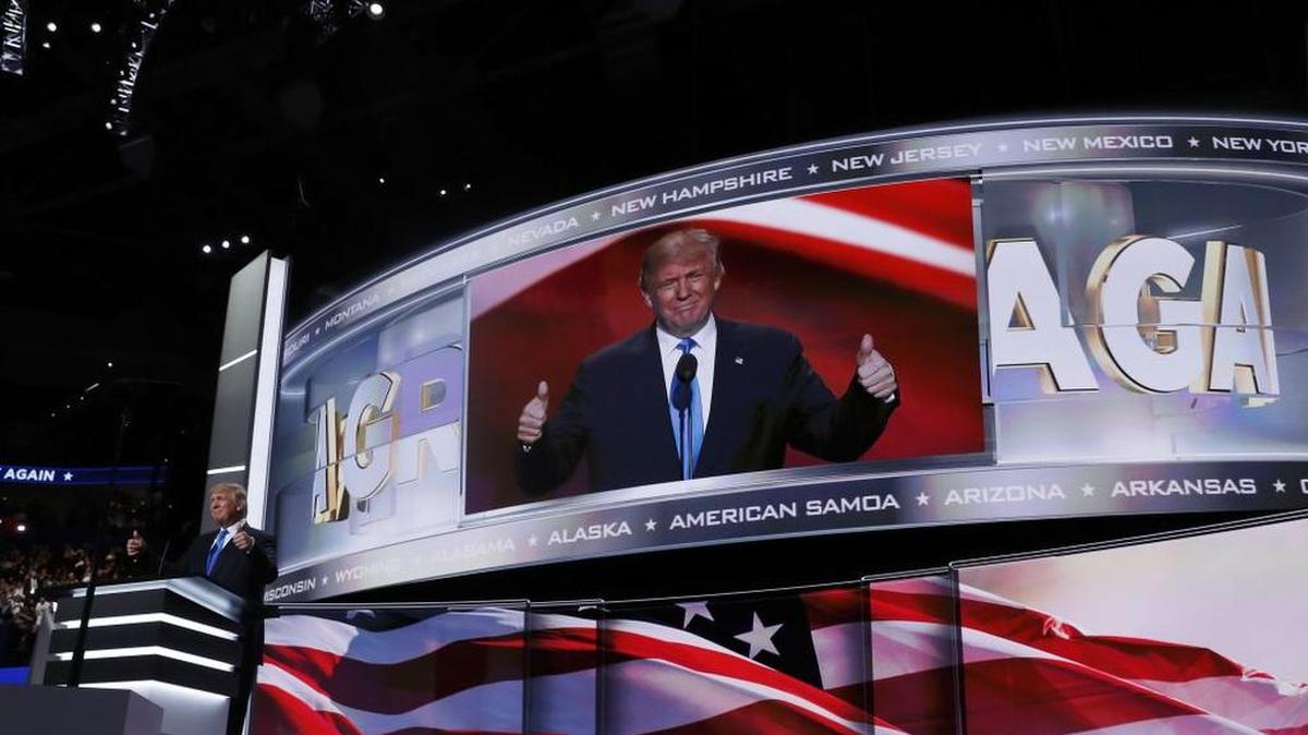 Donald Trump introduced his wife, Melania, Monday night, at the Republican National Convention in Cleveland.