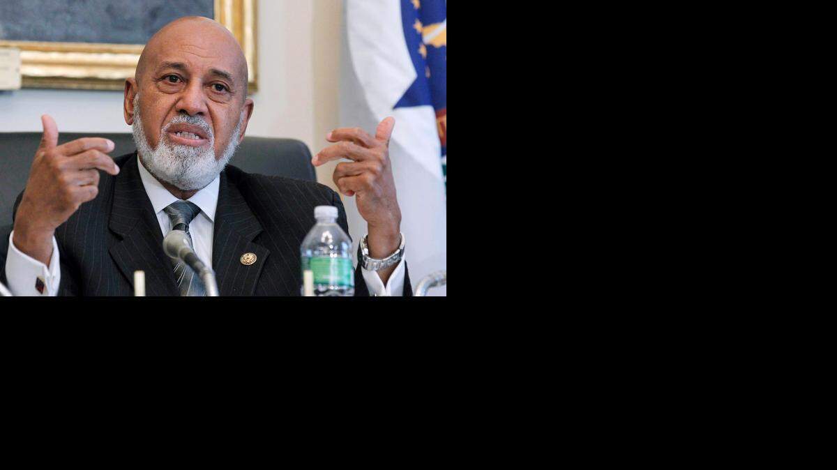 
FILE - In this May 19, 2010 file photo, Rep. Alcee Hastings, D-Fla. speaks on Capitol Hill in Washington. The House Ethics Committee has issued letters of disapproval to two member of Congress for ethics violations and announced it is taking no further action in two other cases in which it essentially clears the lawmakers accused of wrongdoing. In the most serious case, the ethics panel said there is no sufficient proof that Hastings sexually harassed a former aide. The panel said it would take no further action in the case. 
