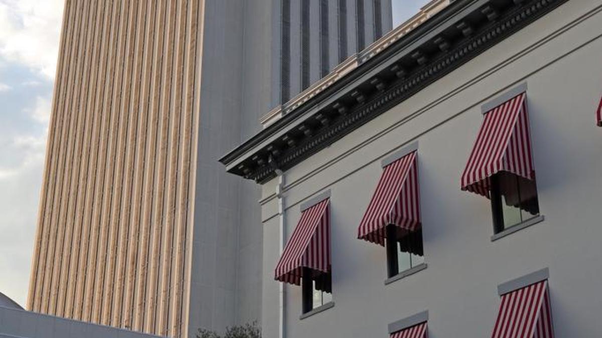 View of the new Florida capital from the old in Tallahassee, Oct. 12, 2015.