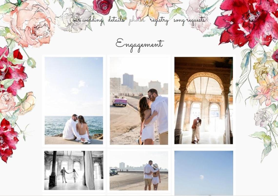 Pictured is a screen grab of Perez’s engagement photos.