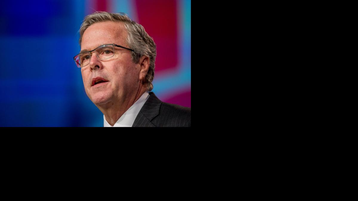 
Jeb Bush, former governor of Florida, speaks during a keynote session at the National Automobile Dealer Association (NADA) conference in San Francisco.
