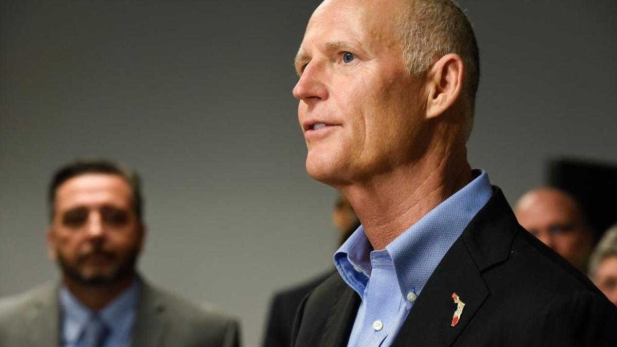In announcing his request to make raising taxes harder on Monday, Gov. Rick Scott didn’t clarify whether a super-majority means three-fifths of both houses of the Legislature, or the higher two-thirds threshold. This photo was from an appearance in Tampa on Aug. 8.