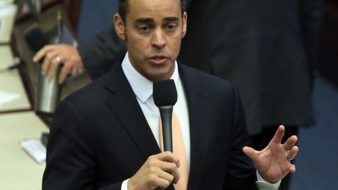 Rep. Erik Fresen, R-Miami, presents an education bill during session, Thursday, Jan. 14, 2016, in Tallahassee, Fla.