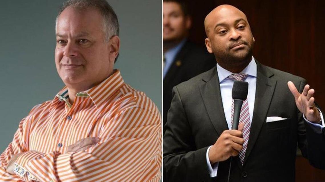Florida Democratic Party Chairman Stephen Bittel, left, and state Sen. Oscar Braynon, D-Miami Gardens.