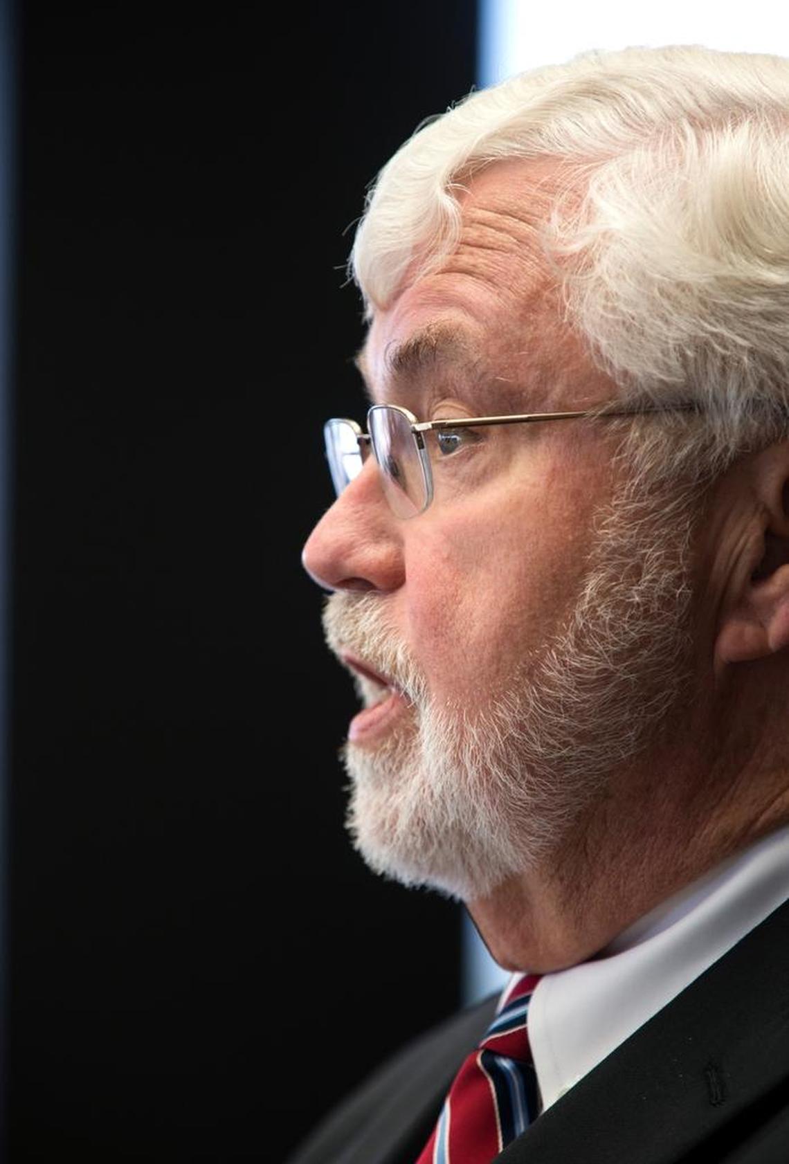 Florida Senator and candidate for governor, Jack Latvala of Clearwater, speaks during the Florida AP Legislative Day at the Capitol, Thursday, Nov 2, 2017.