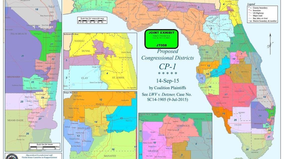 
This is the congressional districts map Leon County Circuit Court Judge Terry Lewis said Friday he’s recommending to the Florida Supreme Court. 
