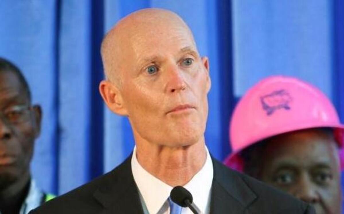 
Florida Governor Rick Scott during a press conference at the Port of Miami on Friday, Sept. 18, 2015.
