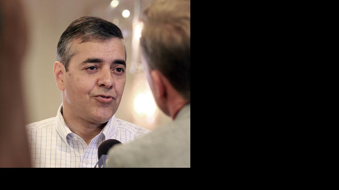 
Then-U.S. Rep. David Rivera spoke to reporters in 2012 after being slapped with a slew of Florida ethics violations.
