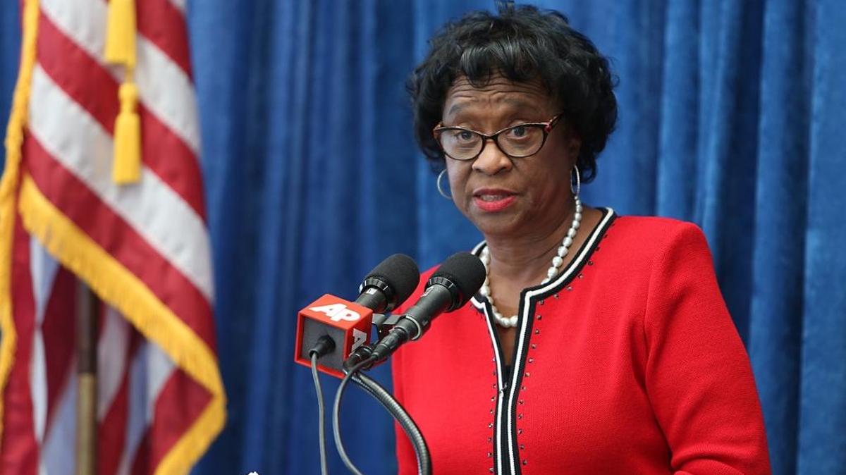 Sen. Arthenia Joyner, D-Tampa, speaks at the AP Florida Legislative Planning Session on in Tallahassee on Oct. 14, 2015.