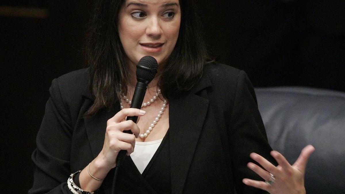 Sen. Anitere Flores, R-Miami closes on her proposed abortion bill during session on April 28, 2011 in Tallahassee. Her potential time in office will be affected by Tuesday’s outcome.