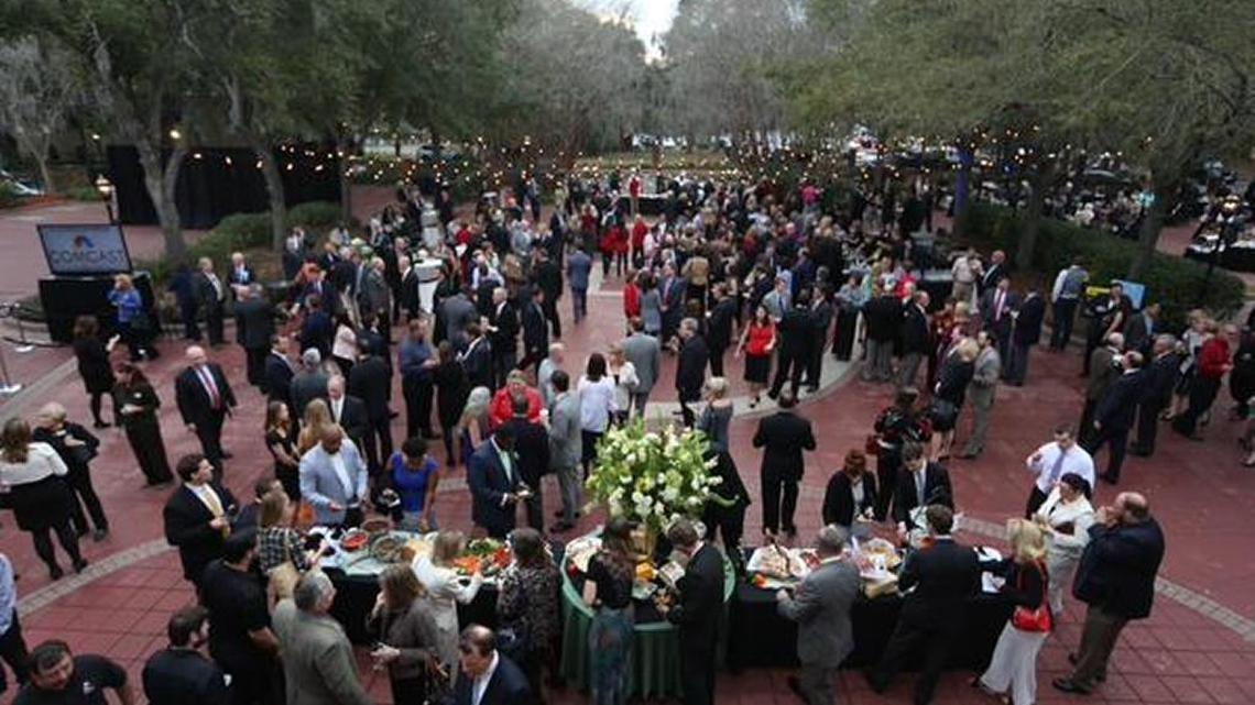 On the eve of the annual legislative session and the night before the legislators’ 60-day fundraising ban begins, Associated Industries of Florida hosts an annual cocktail party on the grounds of its Tallahassee headquarters. This one was from 2015.