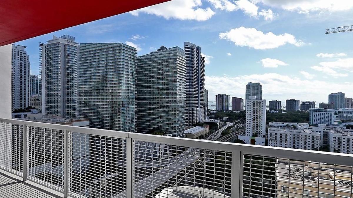 A view from a one-bedroom unit in Brickell View Terrace on Wednesday, February 1, 2017, Miami’s first mixed-income housing development.