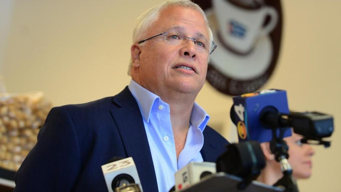 Republican Carlos Beruff announced his candidacy for the U.S. Senate at Vicky Bakery in Miami, Feb. 29, 2016.