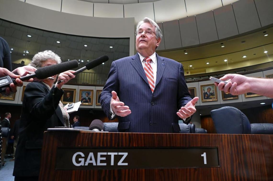 Former state Sen. Don Gaetz, R- Niceville, on the floor of the Florida Senate in 2016.
