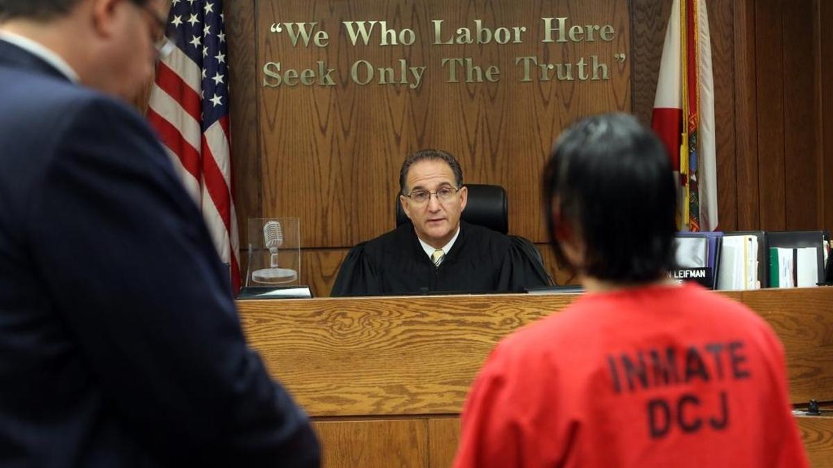 Judge Steve Leifman, presides over jail arraignments in Court 6-7 on July 30, 2015.