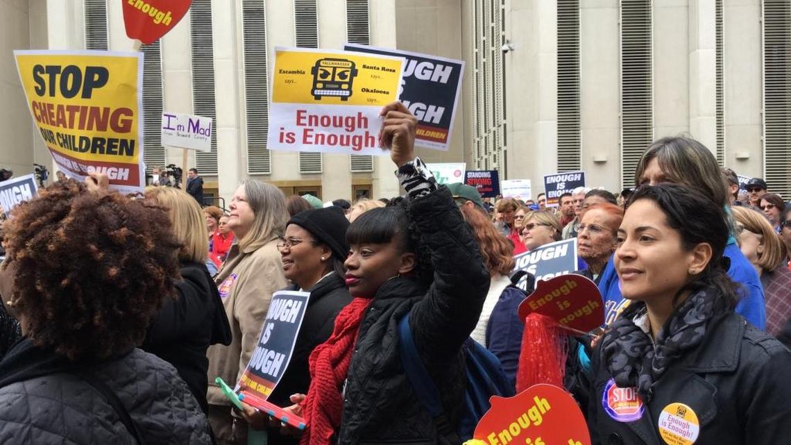 Florida teachers are rallying at the Capitol. Is it a strike?
