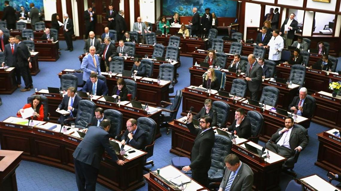 Florida House lawmakers begin their session to debate bills Friday, March 9, 2018, in Tallahassee.