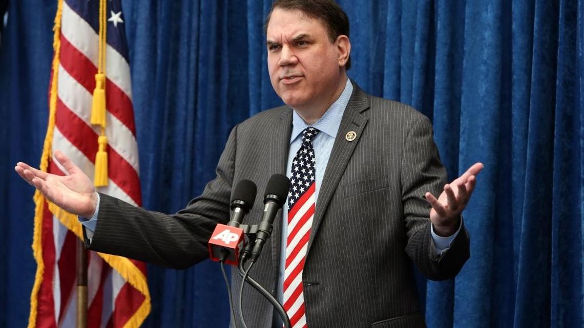 Senate Minority Leader Harry Reid, D-Nevada, said Friday that U.S. Rep. Alan Grayson, D-Orlando — shown here speaking to reporters in Tallahassee in October — should drop his bid for a Senate seat because of ‘deeply troubling allegations’ over Grayson’s management of hedge funds, which until last fall were based in the Cayman Islands.