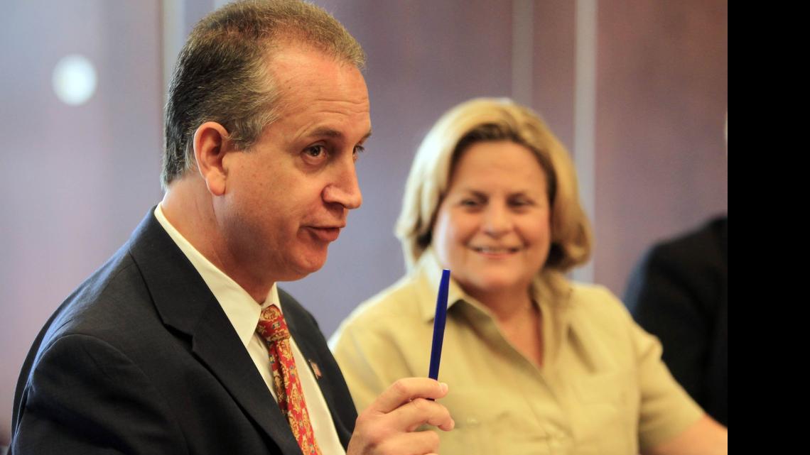 
U.S. Reps. Mario Diaz-Balart and Ileana Ros-Lehtinen, pictured here in Doral in 2013, are two of three Miami Republicans whose congressional districts must be redrawn.
