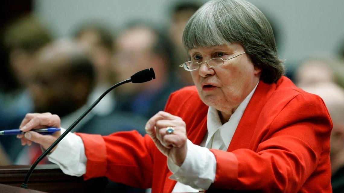 Marion Hammer, lobbyist for the National Rifle Association, speaks in favor of the guns at work bill during a House committee meeting in 2007. That bill failed.