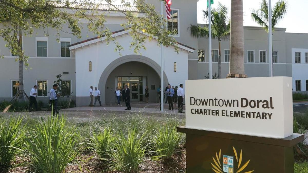 The new Downtown Charter Elementary School, located on 53rd street and 8300 block in Doral on its first day of school August 24, 2015.