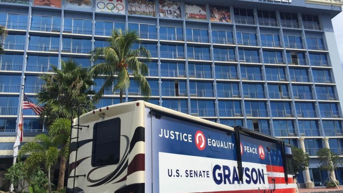 During a Miami Gardens town hall stop on Saturday, senate candidate Alan Grayson called for Republicans to pass President Barack Obama’s $1.1-billion Zika bill before the virus spreads further.