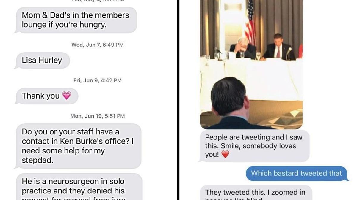 In two of many text message exchanges between Sen. Jack Latvala and Rachel Perrin Rogers, she used a heart emoji. Photographs of these and other text messages between the two were provided to the Herald/Times by Latvala’s attorney.