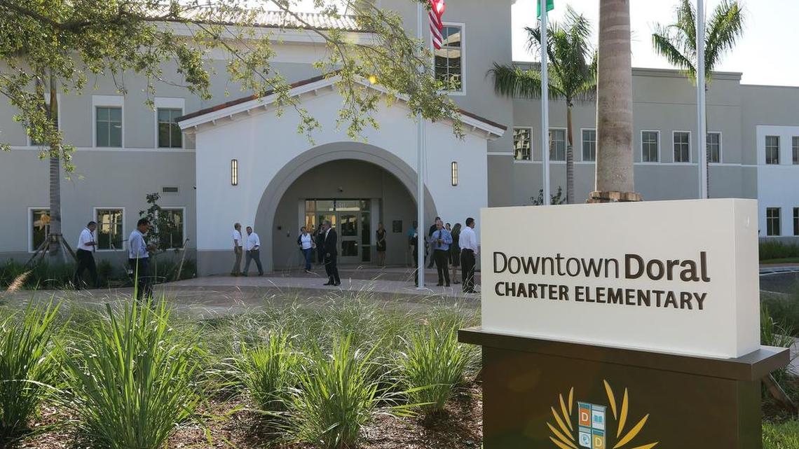 The new Downtown Charter Elementary School, located on 53rd street and 8300 block in Doral on its first day of School on Monday August 24, 2015