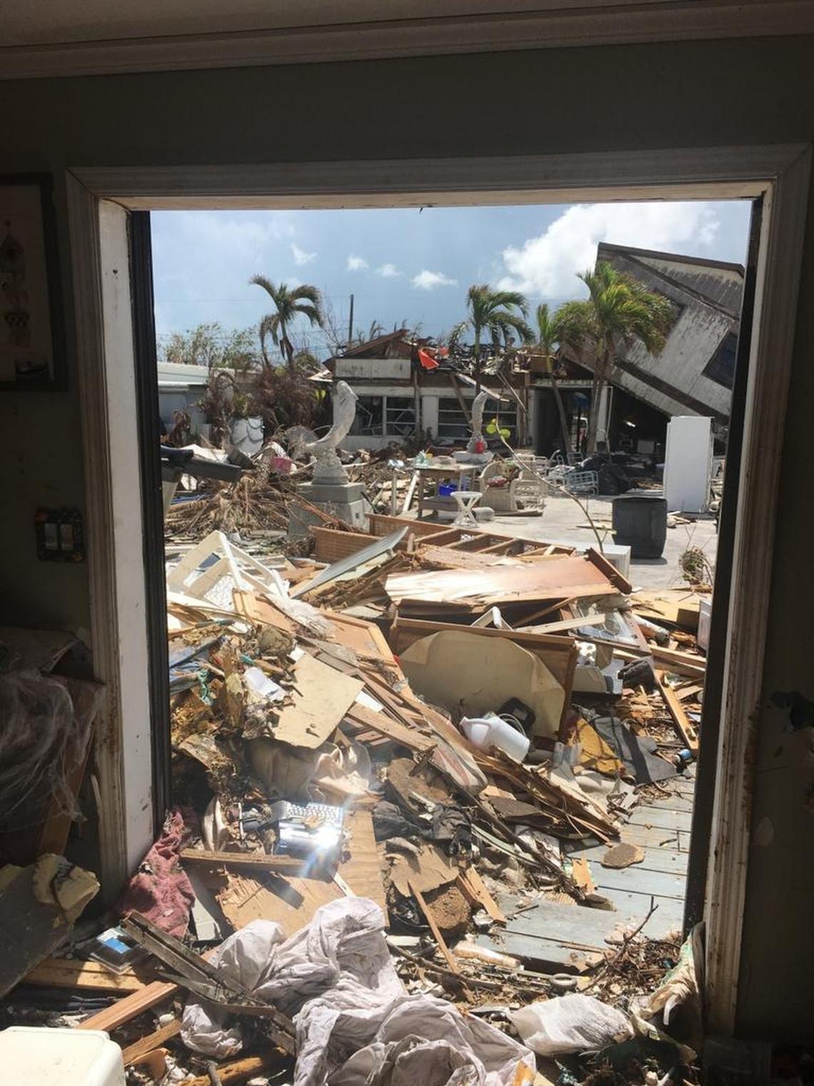 This wreckage was typical of the damage that Hurricane Irma did in the Lower Keys.
