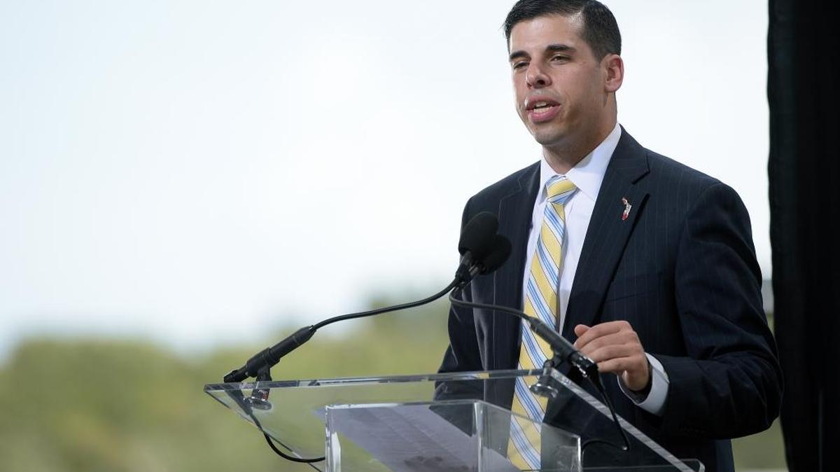 
Jesse Panuccio, executive director of the Florida Department of Economic Opportunity, speaks at Cape Canaveral on Sept. 15, 2015. In an appearance before a state Senate budget committee Wednesday he faced tough questions about problems in paying unemployment benefits. 
